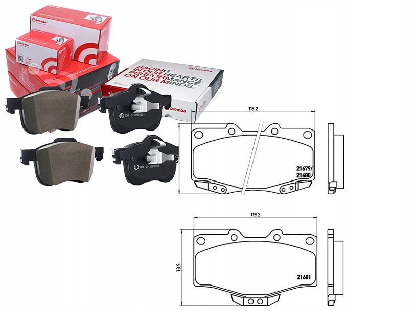 фото №1, Brembo тормозные колодки тормозные toyota hilux 88-94