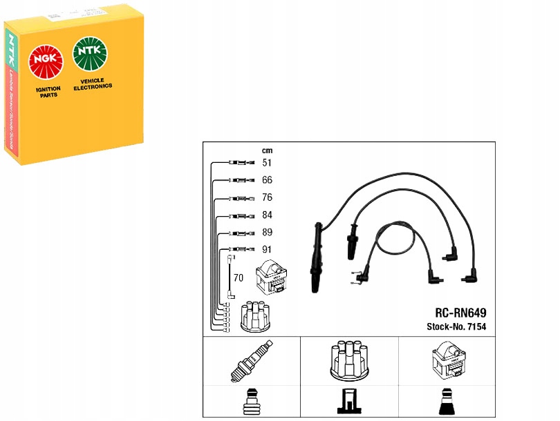 фото №1, Ngk7154 набір трубопровід запалювання renault safra