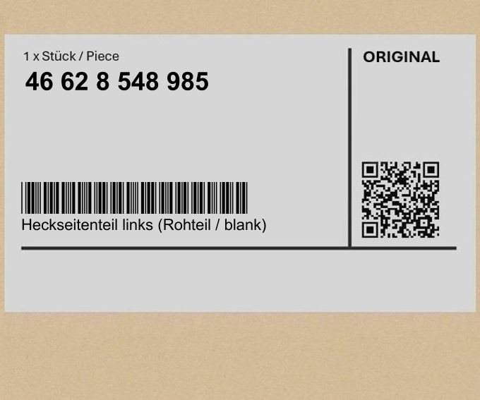 фото №1, Bok задній лівий rohteil / blank bmw k49 k49