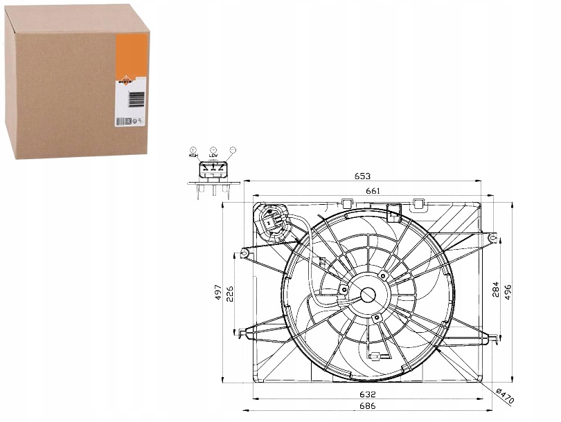 фото №1, Nrf 47564 вентилятор, охолодження двигуна