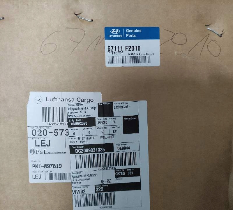 фото №7, Обшивка дах hyundai elantra 2018-20 67111f2010