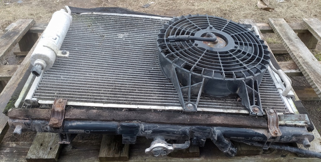 фото №8, Радіатор комплект вентилятори кондиціонер woda kia carens ii 2.0 crdi 16v 02-06