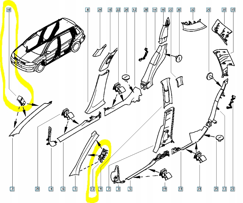фото №8, Кліпса кронштейн renault megane ii оригінальний номер 8200285663