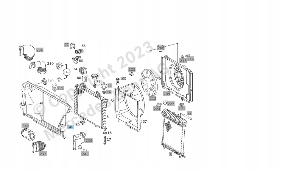 фото №1, Оригинальная защита вентилятора mercedes-benz w210
