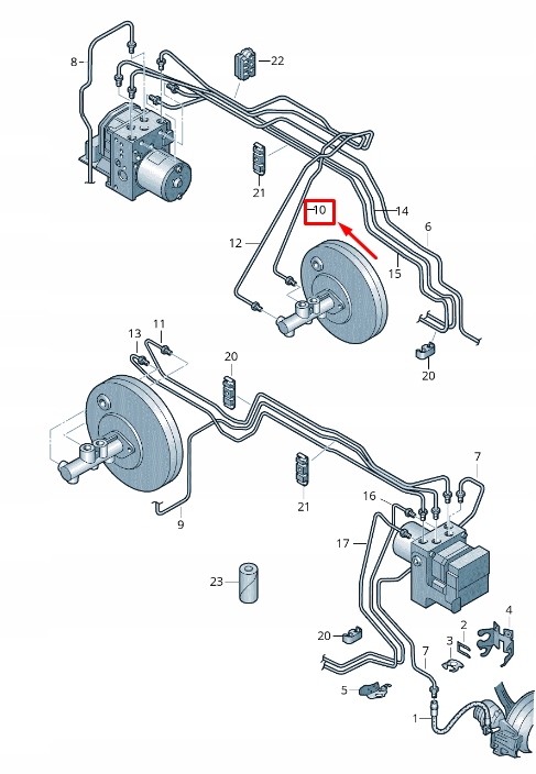 фото №1, Skoda rapid nh brake труба lhd 6ru614739d