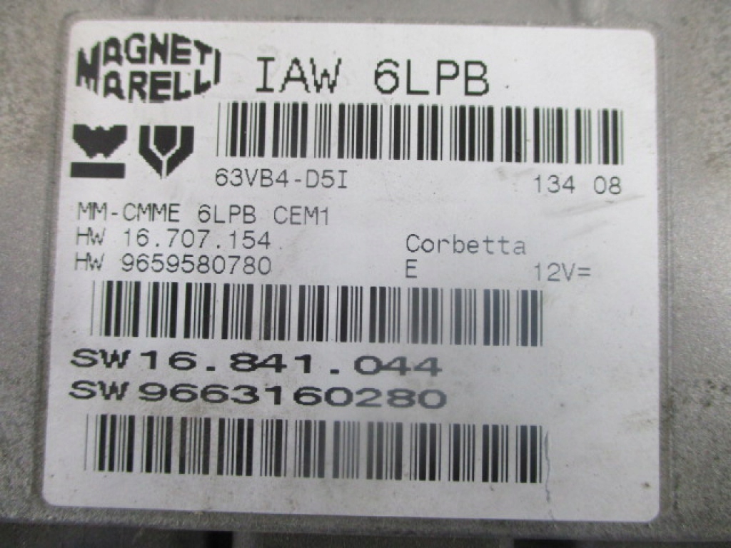 фото №7, Peugeot 407 1.8 16v ew7af бортовий комп'ютер двигуна 9663160280 iaw6lpb