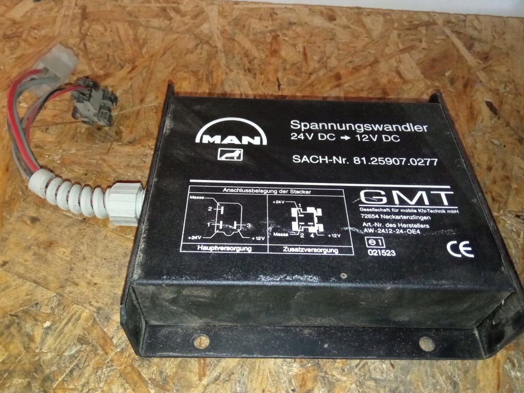 фото №1, Преобразователь gmt man tga tgs tgx 24v/12v