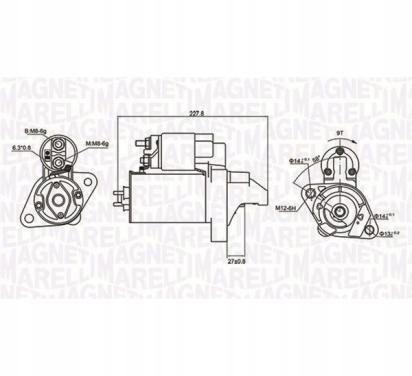 фото №1, Mm стартер 12v audi a4 2.4,audi a4