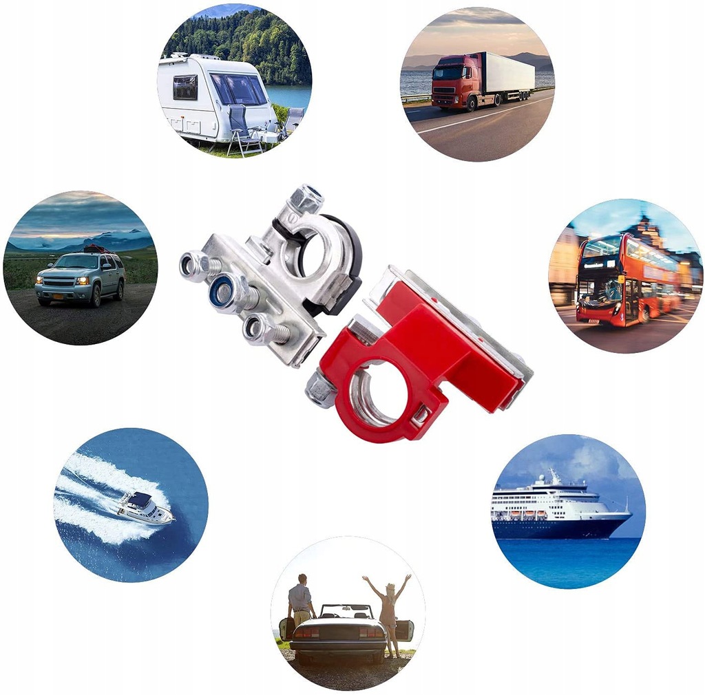 фото №8, Клеми do акумулятор комплект автомобіль 2szt