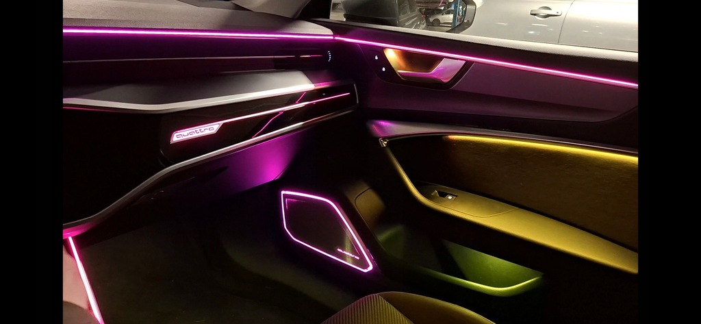 фото №12, Освещение ambiente audi a6 c8 full color набор с монтаж управление mmi