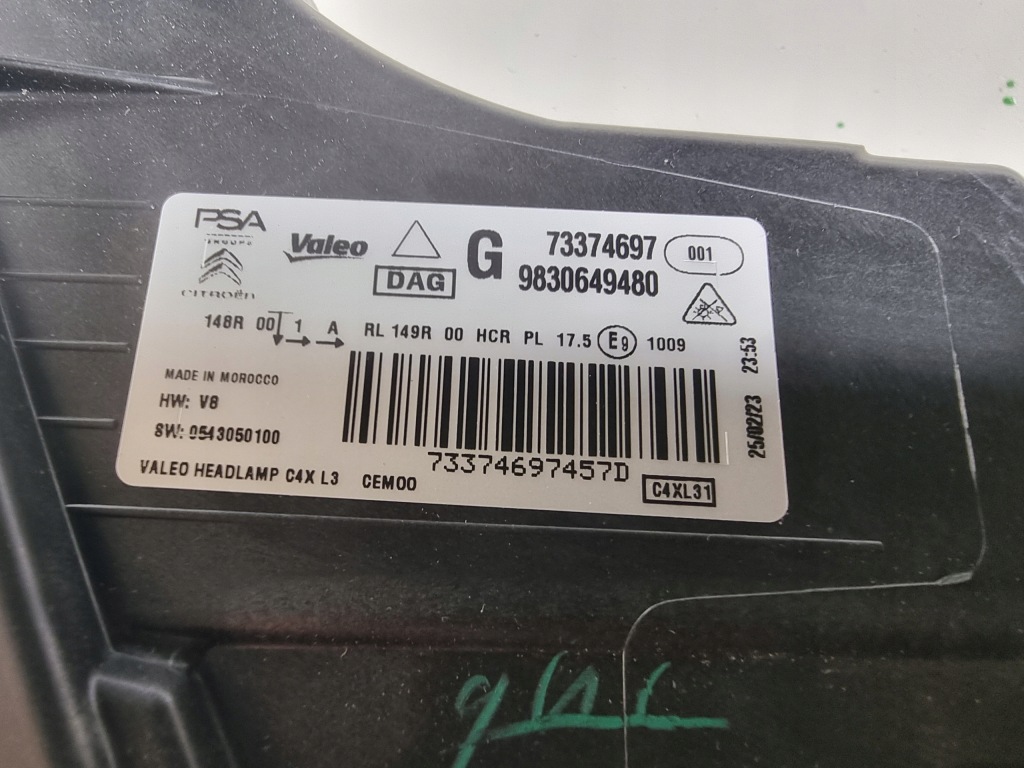 фото №9, Citroen c4 iii 20- full led лампа ліва перед передня nowa 73374697