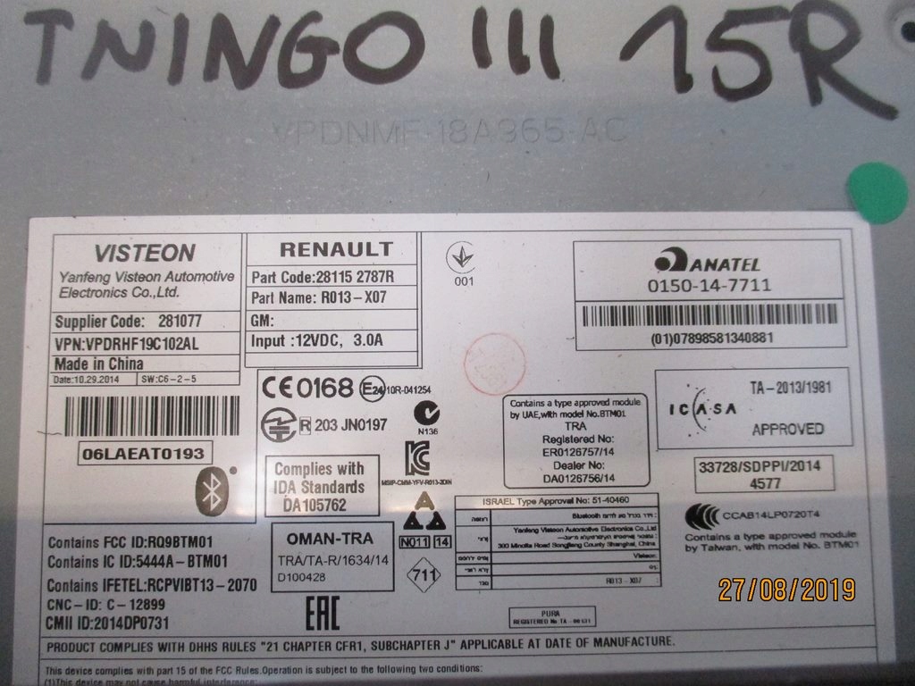 фото №3, Радио usb renault twingo iii