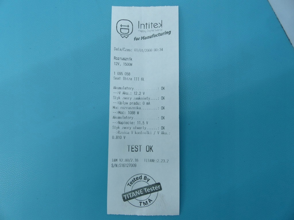 фото №5, Test стартер seat ibiza iii 6l 02-08 1.4 16v