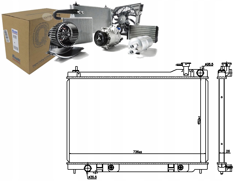 фото №10, Nissens радиатор двигателя infiniti infiniti fx