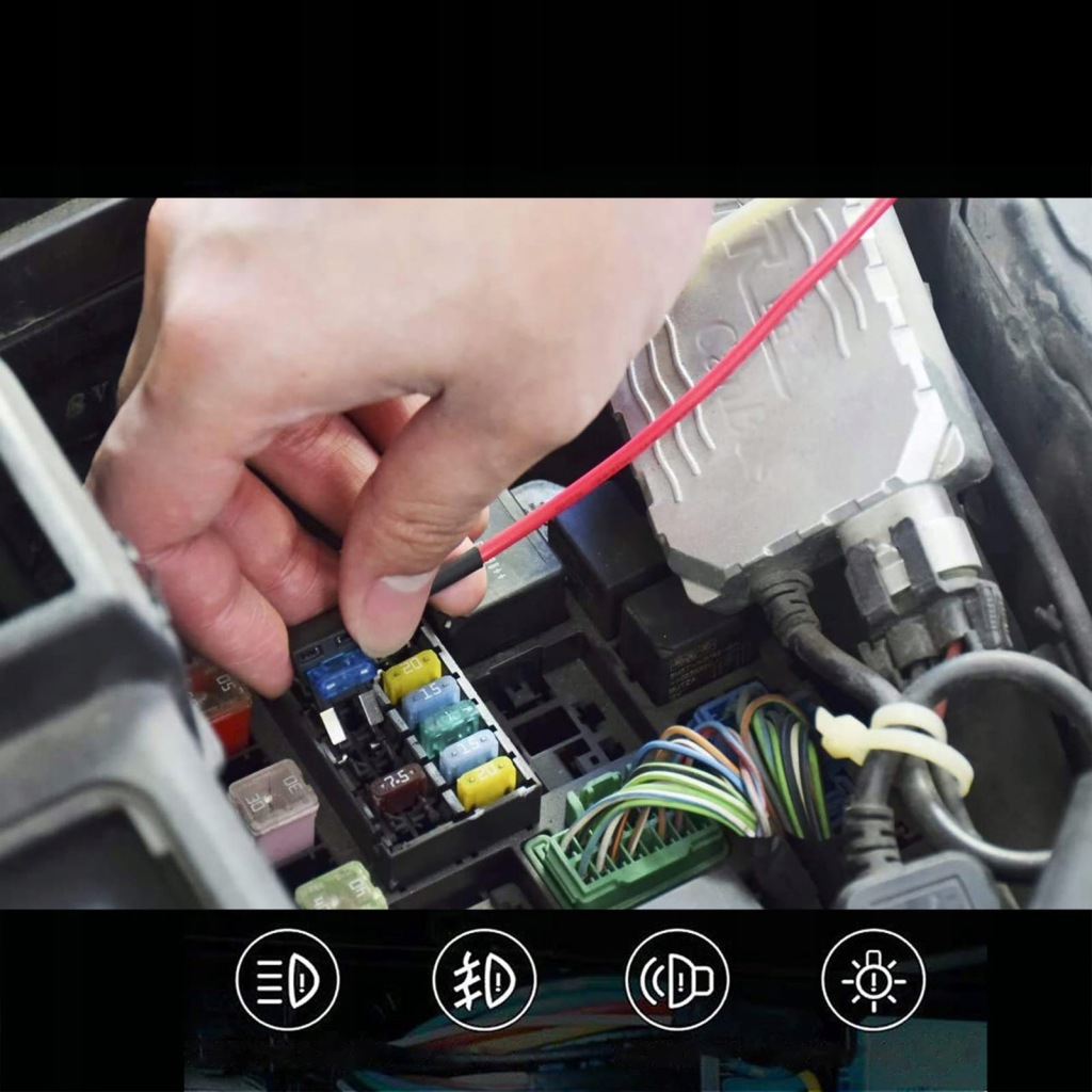 10x адаптер роз'єм запобіжник автомобільний bypass + 10x запобіжник 20a Зі Шроту