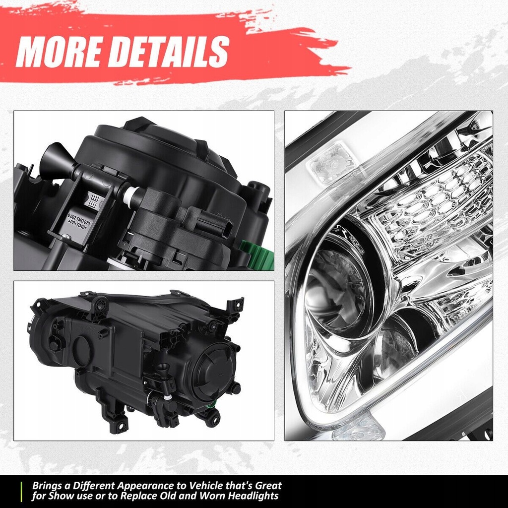 фото №7, Лампы фары перед + свет стояночный led jeep cherokee kl 14-18