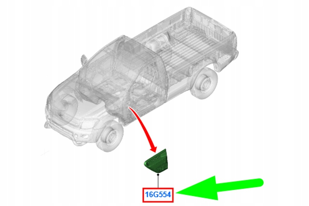 фото №7, Ford ranger t6 mk3 передній лівий крила решітка trim новий оригінальний 189415