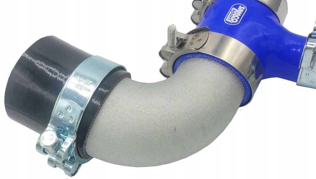 фото №5, Труба силиконовая соединитель wąż шланг turbo воздухозаборник niebieski 57mm 15cm