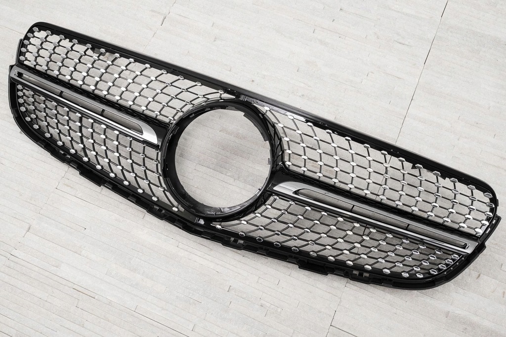 фото №8, Mercedes glc x253 2015-2019 решётка радиатора diamond чёрный
