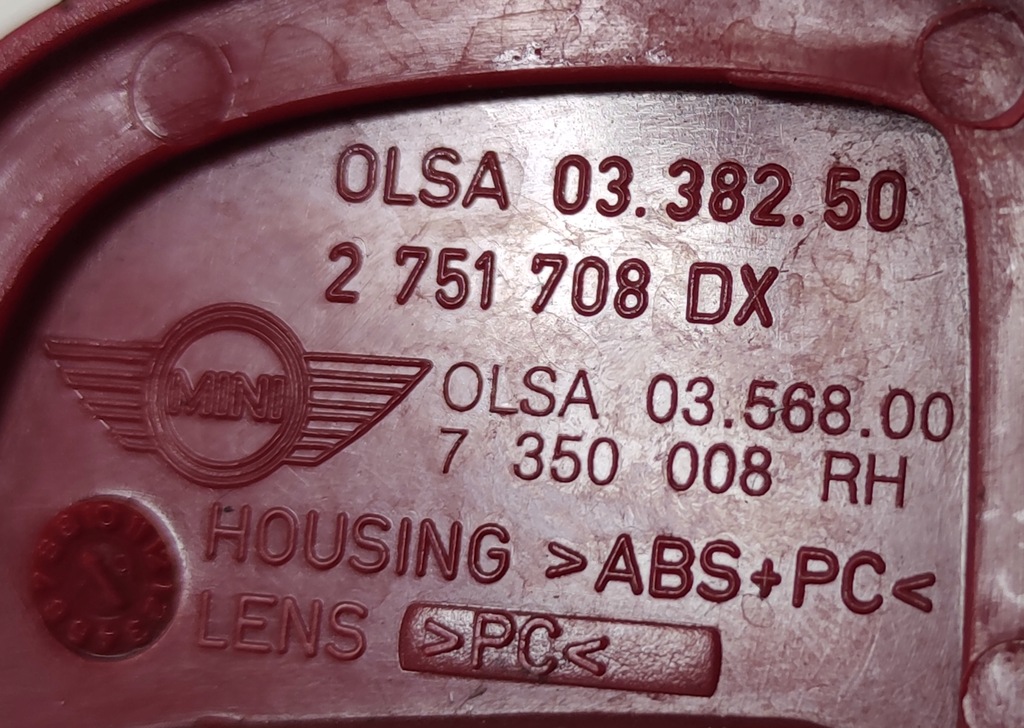 фото №4, Mini r56 r57 лампа бампера задня права 2751708