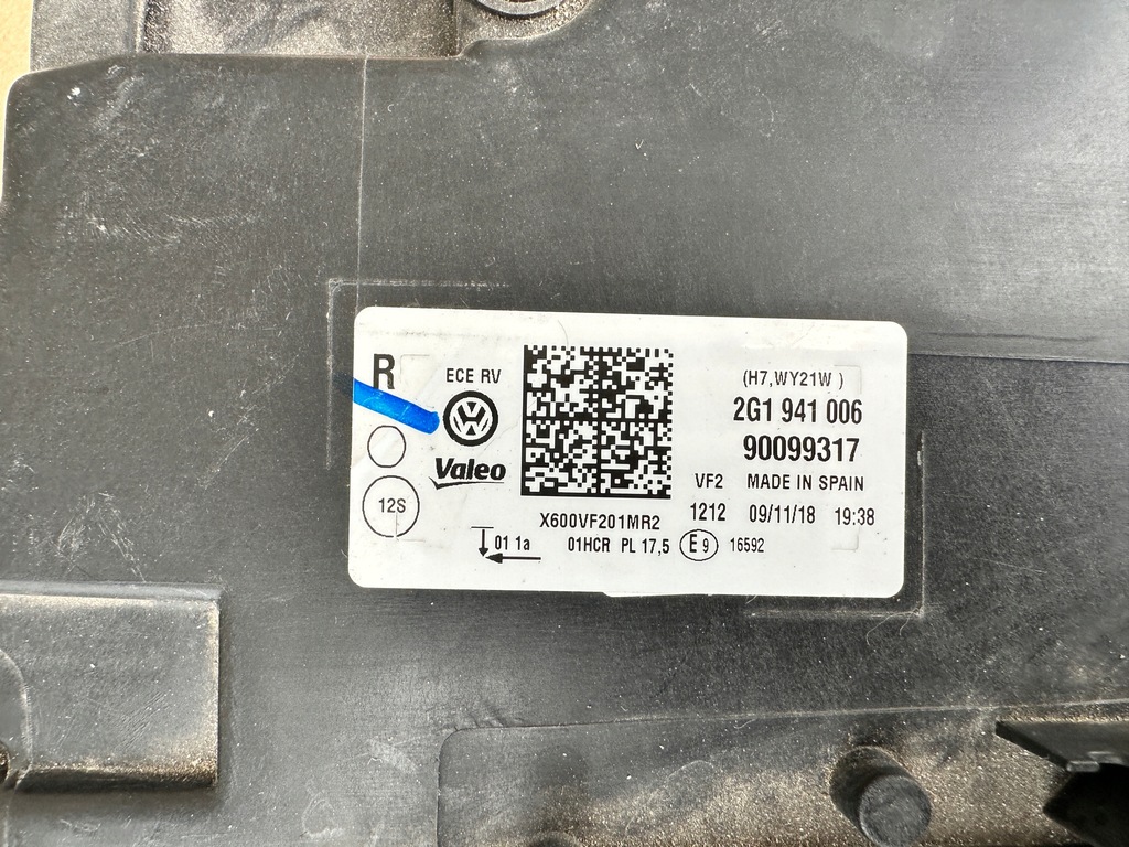 фото №6, Лампа vw polo vi 2g1 2g правая перед передняя