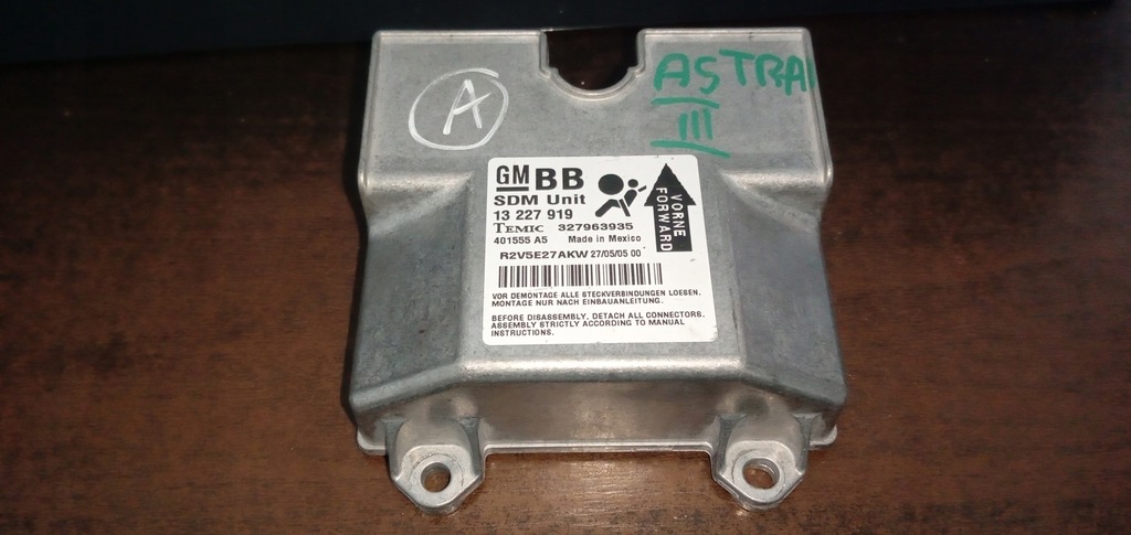 фото №1, Opel модуль подушок подушка безпеки 13227919bb