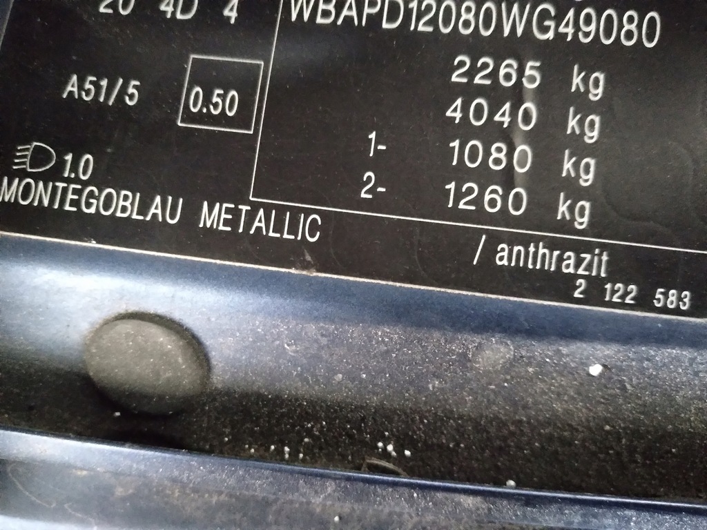 фото №7, Bmw e83 x3 кришка багажника багажника montegoblau przedlift