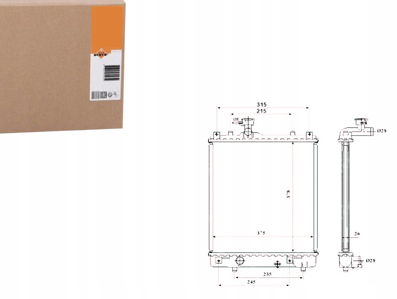 фото №1, Nrf 53824 радиатор, система охлаждение двигателя