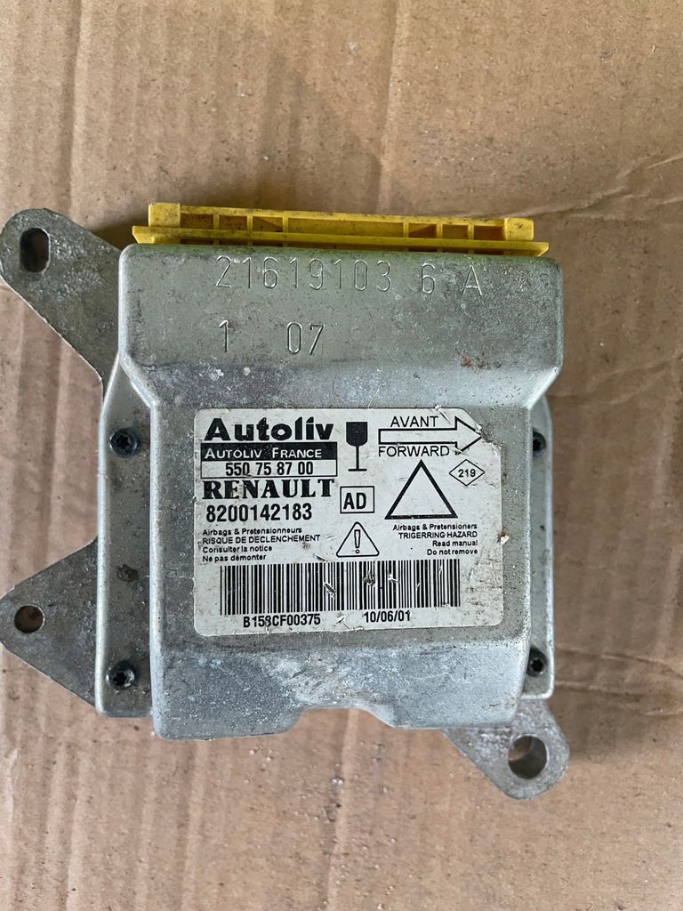 фото №1, Модуль датчик air bag renault laguna ii 550758700