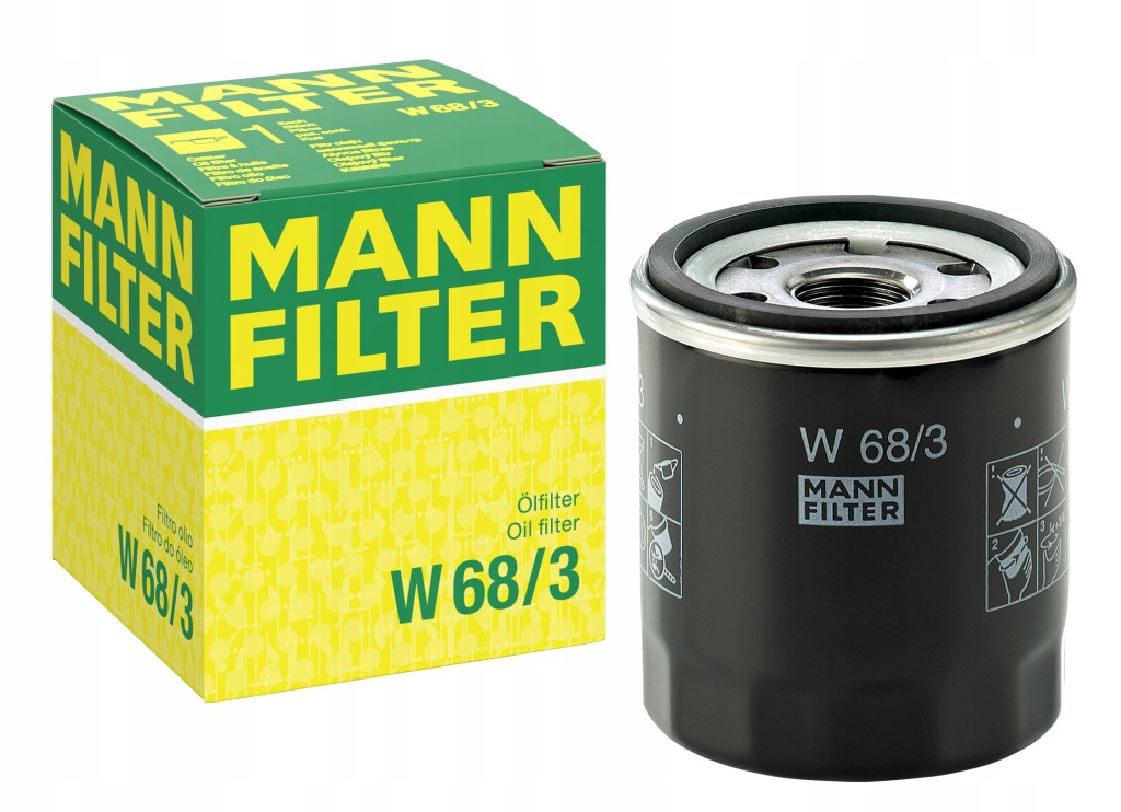 фото №1, Фільтр оливи mann-filter w 68/3, peugeot 107 108