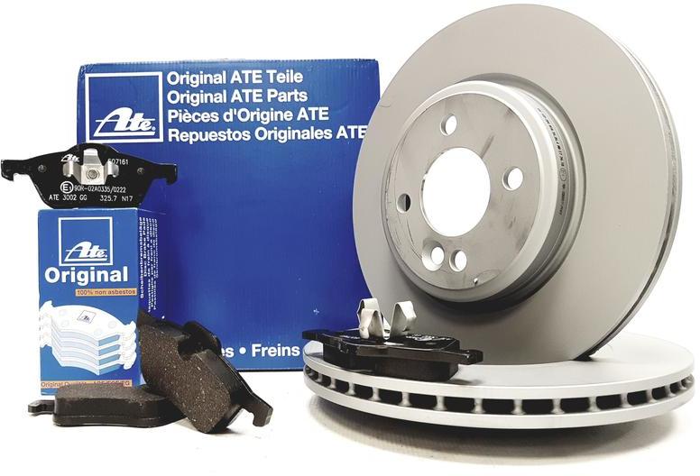 фото №1, Ate гальмівні диски + гальмівні колодки перед mini cooper s one cabrio