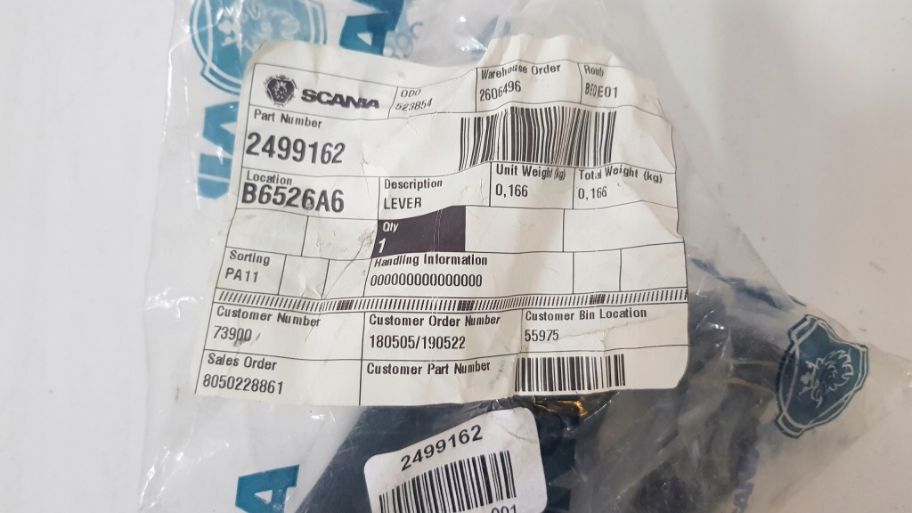 фото №2, Ручка кронштейн регулювання сидіння scania r 2499162