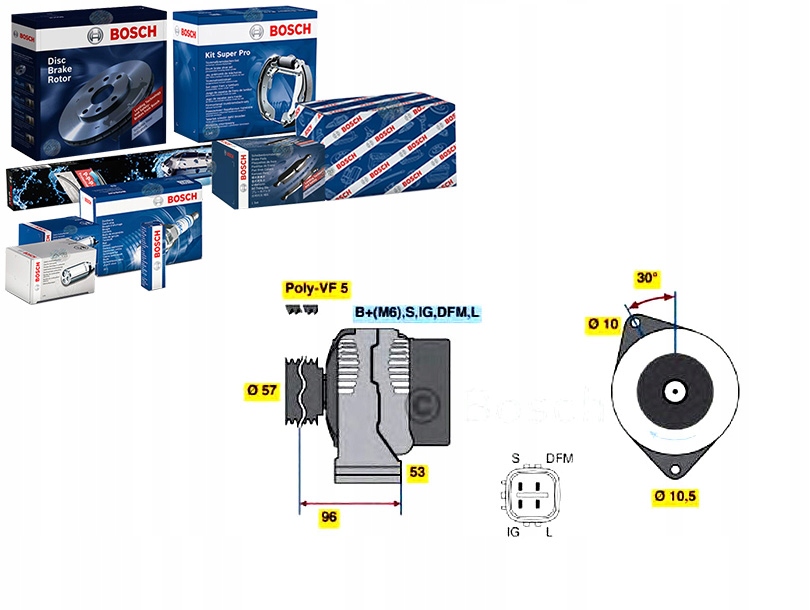 Купити Генератор toyota 2,0d-4d corolla 02-09 bosch