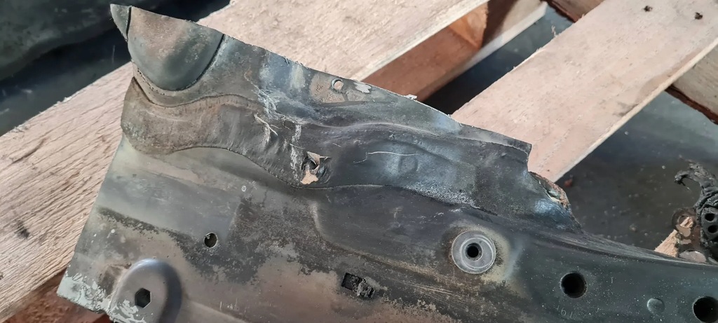 фото №12, A6 c7 4g lift носик крыла лонжерон правая правый перед lx7u a7 4g