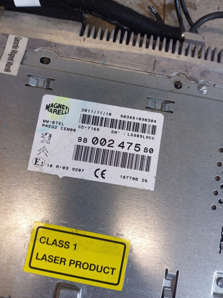 фото №9, Радіо , навігація peugeot 508 i nr. 9800247580 комплект