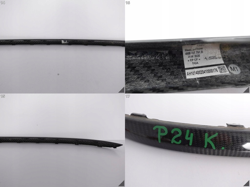 фото №12, Audi q8 sq8 4m8 s-line карбон бампер молдинг задняя