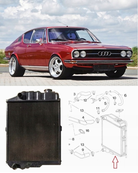 Радіатор audi 100 c1 f104 oe: 821121251a - wymieniony серцевина akg nowa!!! Зі Шроту