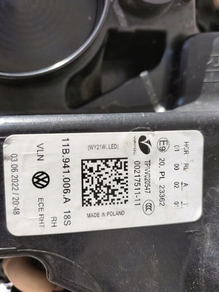 фото №10, Vw id.4 фара правий 11b941006a18s szczecin-gorzów- poznań 2650