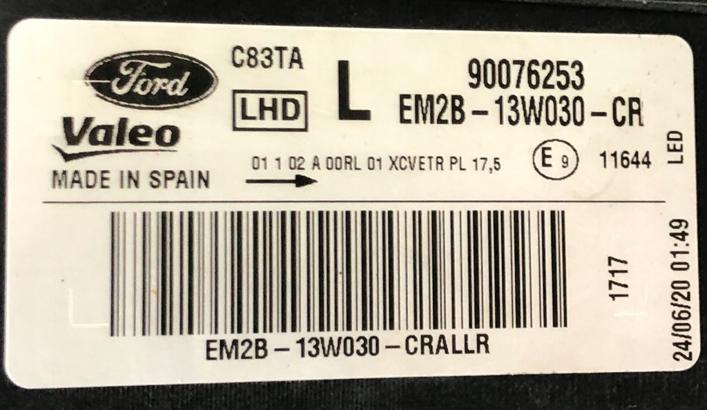 фото №10, Ford s-max mk2 14- фара лівий лампа ліва