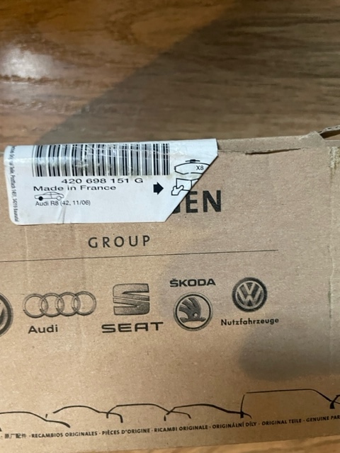 фото №2, Гальмівні колодки hamucowe r8 перед 420698151g