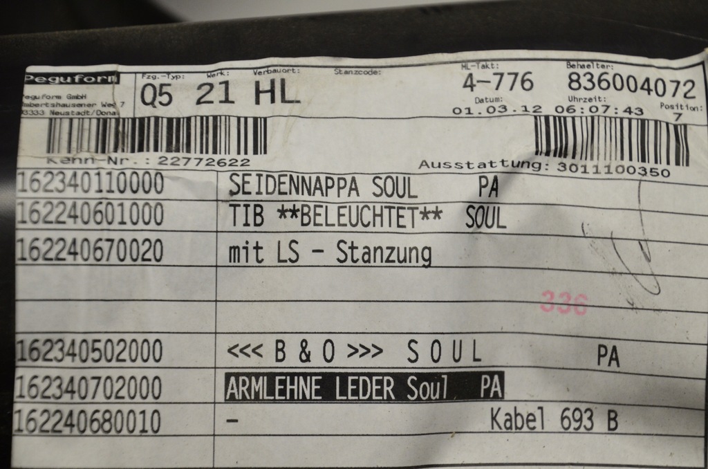 фото №7, Audi q5 8r обшивка двері шкіра czarna