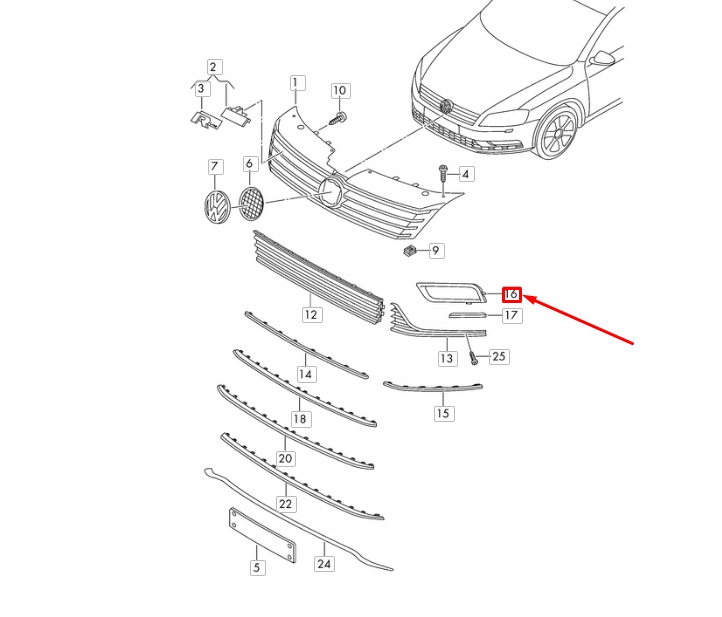 фото №9, Volkswagen passat b7 r-line бампер передній лівий 3aa853211b041 оригінальний
