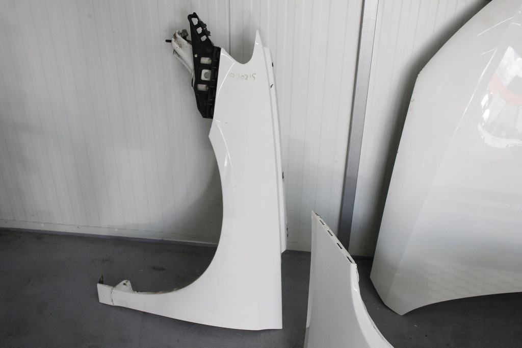 фото №6, Капот бампер перед крила pas підсилювач передній vw scirocco білий