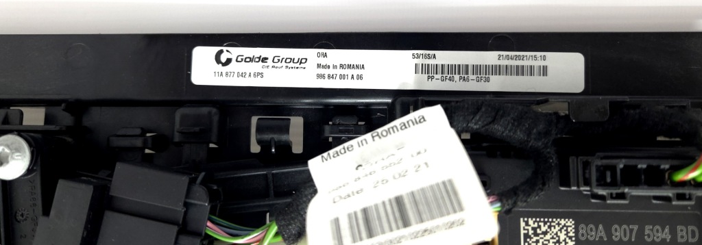 фото №16, Каркас панорами шторка czarna vw id4 id4 11a877042a 6ps