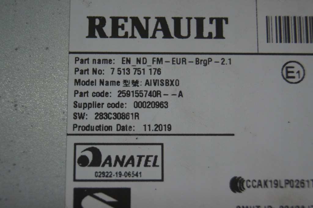 фото №7, Радио навигация дисплей модуль clio v