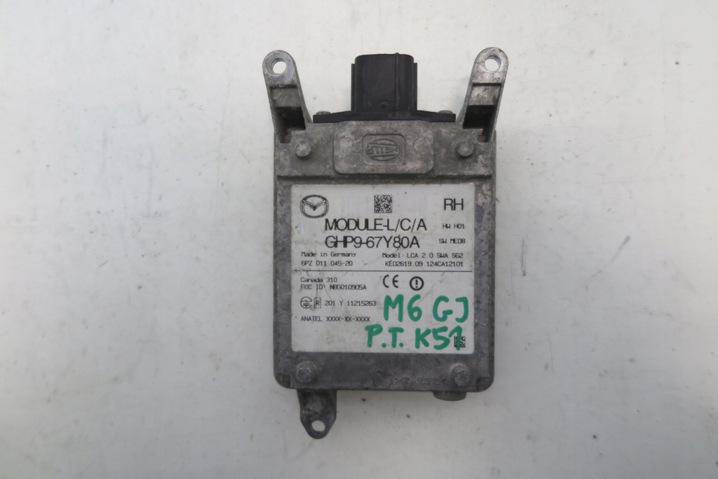 фото №1, Радар ассистент мертвого pola правый задняя mazda 6 gj ghp9-67y80a