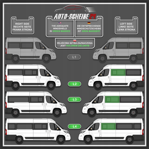 фото №9, Скло бічна bok з віконце fiat ducato iii 2006- 1440x665 mm i зона ліва