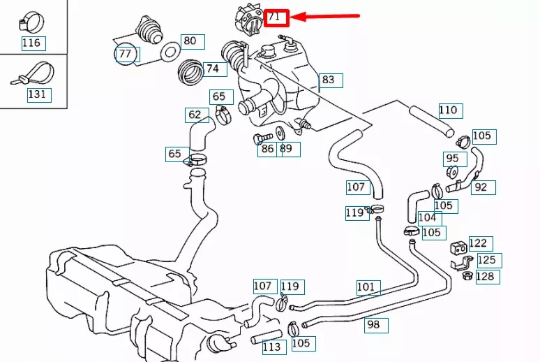 фото №9, Mercedes-benz a w169 fuel filler neck guide funnel a1694700029 oem