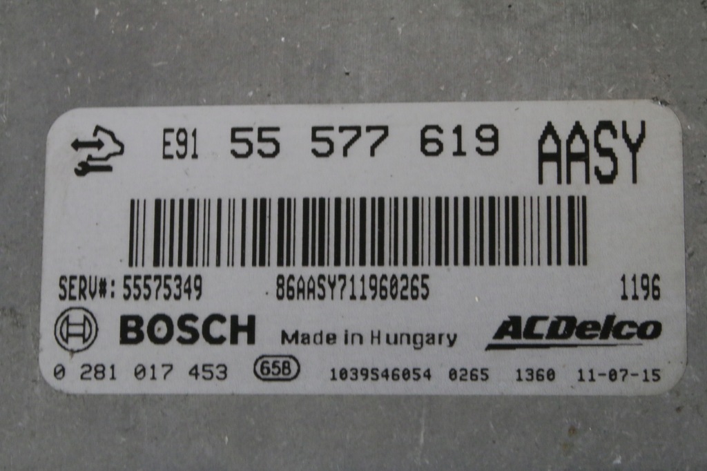 фото №5, Opel insignia 2.0 бортовой компьютер двигателя 55577619 aasy