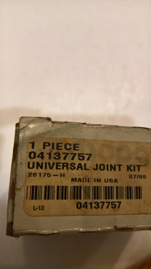 фото №5, Jeep wrangler dodge ram jeep cherokee grand хрестовина піввісь вала 04137757